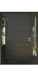 Трехстворчатые эксклюзивные бронедвери со стеклом и ковкой, модель «Арабика»