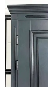 Общий вид двери Акцент Фанера Серая с внешней стороны