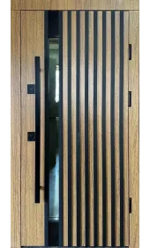 Вхідні двері «Копенгаген», товщина полотна 96 мм (2 контури), склопакет, накладки композитна касета 16 мм/ МДФ 26 мм