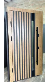 Вхідні двері «Копенгаген», товщина полотна 96 мм (2 контури), склопакет, накладки композитна касета 16 мм/ МДФ 26 мм