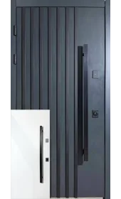 Входная уличная дверь  Энцо Фанера Серая 