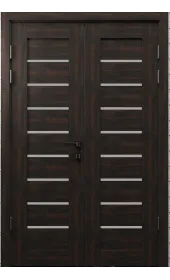 Двійні міжкімнатні двері «Modern-02-2» колір Горіх Морений Темний