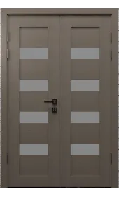 Двойные межкомнатные двери «Modern-26-2» цвет Какао Супермат