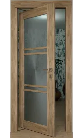 Міжкімнатні роторні двері «Modern-37-roto» колір Дуб Бурштиновий