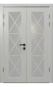 Розпашні міжкімнатні двері «Modern-45-2» колір Білий Супермат