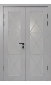 Розпашні міжкімнатні двері «Modern-45-2» колір Бетон Кремовий