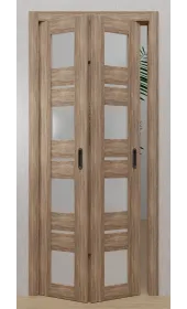 Двері-книжка «Modern-62glass-book» колір Дуб Бурштиновий