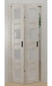 Двері-книжка «Modern-62glass-book» колір Крафт Білий Двері-книжка «Modern-62glass-book» колір Крафт Білий