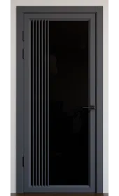 Межкомнатная дверь с зеркалом «Modern-72-mirror black»‎ цвет антрацит