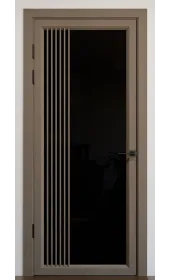 Межкомнатная дверь с зеркалом «Modern-72-mirror black» Фаворит