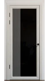 Межкомнатная дверь с зеркалом «Modern-72-mirror black»‎ цвет дуб немо лате