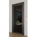 Міжкімнатні фарбовані двері з дзеркалом «Modern-72-painted mirror black» колір графіт