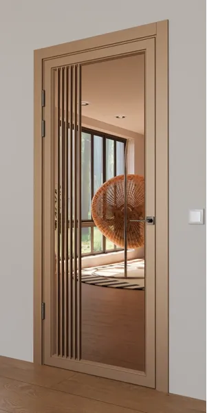 Міжкімнатні фарбовані двері з дзеркалом «Modern-72-painted mirror bronze» Фаворит Міжкімнатні фарбовані двері з дзеркалом «Modern-72-painted mirror bronze» Фаворит