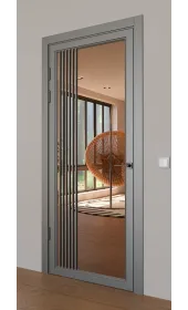 «Modern-72-painted mirror bronze» колір сірий