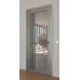 Межкомнатная крашеная дверь с зеркалом «Modern-72-painted mirror grafit» цвет серый