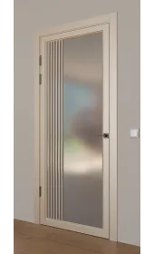 Межкомнатная крашеная дверь с зеркалом «Modern-72-painted mirror grafit satyn» Фаворит