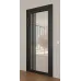 Межкомнатная крашеная дверь с зеркалом «Modern-72-painted mirror milk» цвет графит