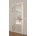 Межкомнатная крашеная дверь с зеркалом «Modern-72-painted mirror milk» цвет белый