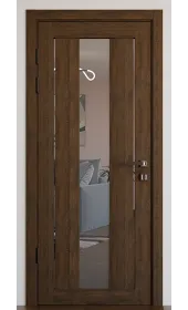 Межкомнатная дверь с зеркалом «Modern-74-mirror grafit»‎ цвет дуб портовый