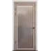 Міжкімнатні двері з дзеркалом «Modern-75-mirror grafit satyn»‎ колір бетон кремовий