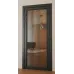 Межкомнатная крашеная дверь с зеркалом «Modern-75-painted mirror bronze» цвет графит