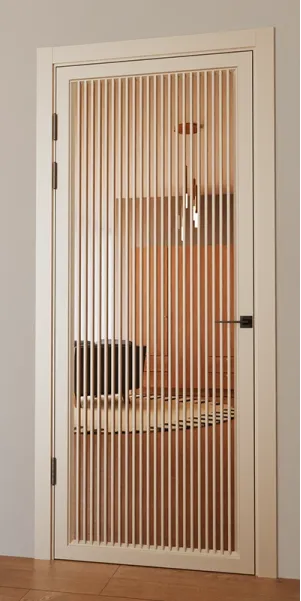 Межкомнатная крашеная дверь с зеркалом «Modern-75-painted mirror bronze» Фаворит