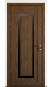 «Modern-76-mirror black satyn»‎ колір дуб портовий