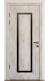 Міжкімнатні двері з дзеркалом «Modern-76-mirror black»‎ Фаворит