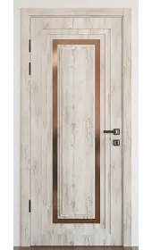 «Modern-76-mirror bronze satyn satyn»‎ цвет крафт белый