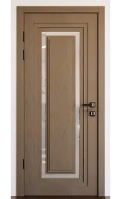 Межкомнатная дверь с зеркалом «Modern-76-mirror milk» Фаворит