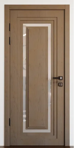 Межкомнатная дверь с зеркалом «Modern-76-mirror milk» Фаворит