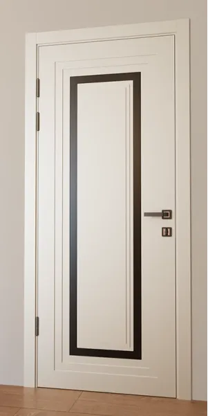 Межкомнатная крашеная дверь с зеркалом «Modern-76-painted mirror black» Фаворит Межкомнатная крашеная дверь с зеркалом «Modern-76-painted mirror black» Фаворит