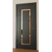 Міжкімнатні фарбовані двері з дзеркалом «Modern-76-painted mirror bronze» колір графіт