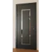 Межкомнатная крашеная дверь с зеркалом «Modern-76-painted mirror grafit» цвет графит