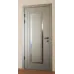 Міжкімнатні фарбовані двері з дзеркалом «Modern-76-painted mirror grafit satyn» колір сірий