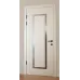 Міжкімнатні фарбовані двері з дзеркалом «Modern-76-painted mirror grafit satyn» колір білий