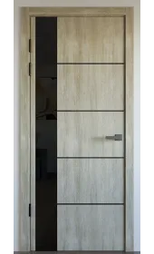 Міжкімнатні двері «‎Modern-80-black» колір дуб пасадена
