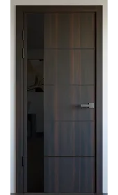 Межкомнатная дверь «‎Modern-80-black»‎ цвет орех мореный темный