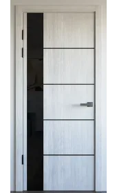 Міжкімнатні двері «‎Modern-80-black» колір сосна прованс