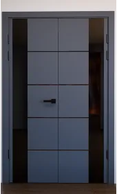 Межкомнатная двойная дверь «Modern-80-2-black»‎ цвет антрацит