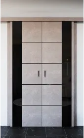 Міжкімнатні подвійні розсувні двері «Modern-80-2-slider-black» Фаворит