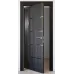 Межкомнатная роторная дверь модель «Modern-80-roto-black» цвет орех мореный темный
