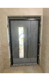 Вхідні вуличні полуторні двері модель «Сталь/МДФ» під замовлення