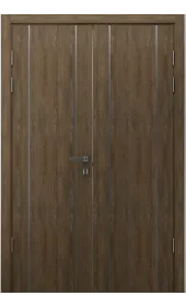 Двойная межкомнатная дверь «Techno-20-2» цвет Дуб Портовый