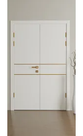 «Techno-67f-2-gold molding» колір Білий Супермат «Techno-67f-2-gold molding» колір Білий Супермат
