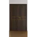 Межкомнатная полуторная дверь «Techno-67f-half-gold molding» цвет Орех Мореный Темный