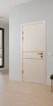 Межкомнатная крашеная дверь «Techno-67f-painted-gold molding» Фаворит