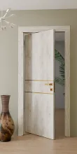 Міжкімнатні роторні двері «Techno-67f-roto-gold molding»‎ Фаворит
