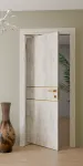 Межкомнатная роторная дверь «Techno-67f-roto-gold molding» Фаворит