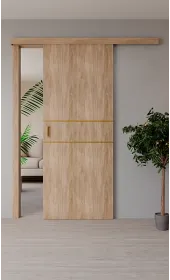«Techno-67f-slider-gold molding» цвет Дуб Янтарный «Techno-67f-slider-gold molding» цвет Дуб Янтарный